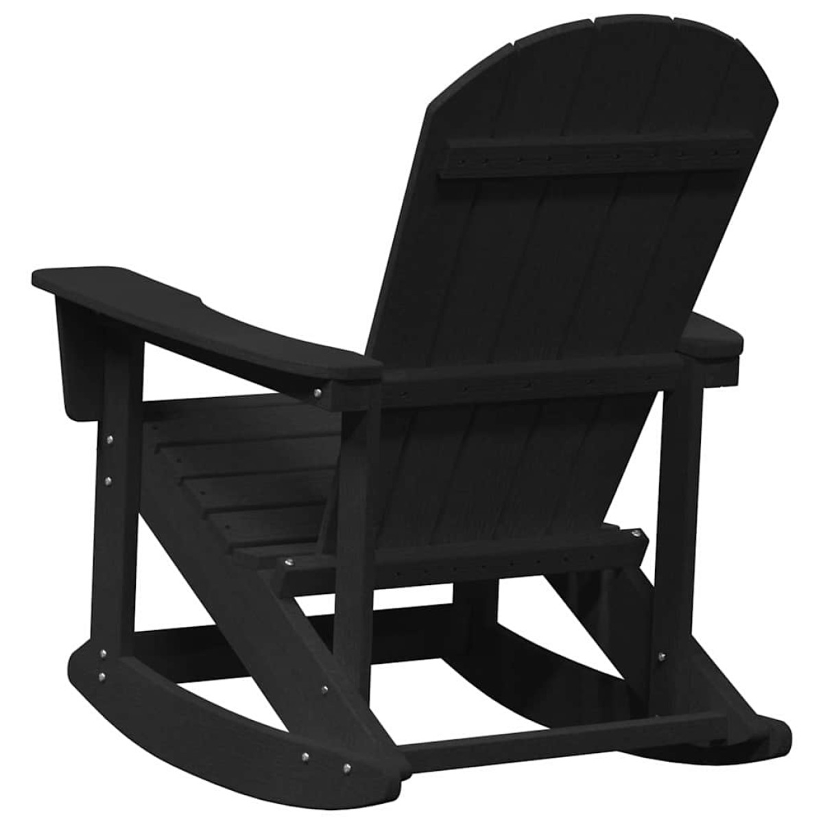 vidaXL Καρέκλες Ροκάντας Adirondack 2 τμχ. Μαύρο HDPE