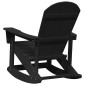 vidaXL Καρέκλες Ροκάντας Adirondack 2 τμχ. Μαύρο HDPE