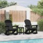 vidaXL Καρέκλες Ροκάντας Adirondack 2 τμχ. Μαύρο HDPE