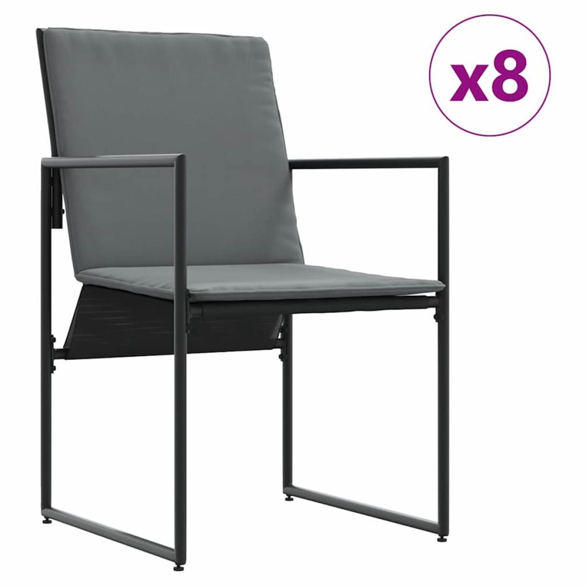 vidaXL Σέτ φαγητού για κήπο 13 τμχ. Μαύρο Ατσάλι