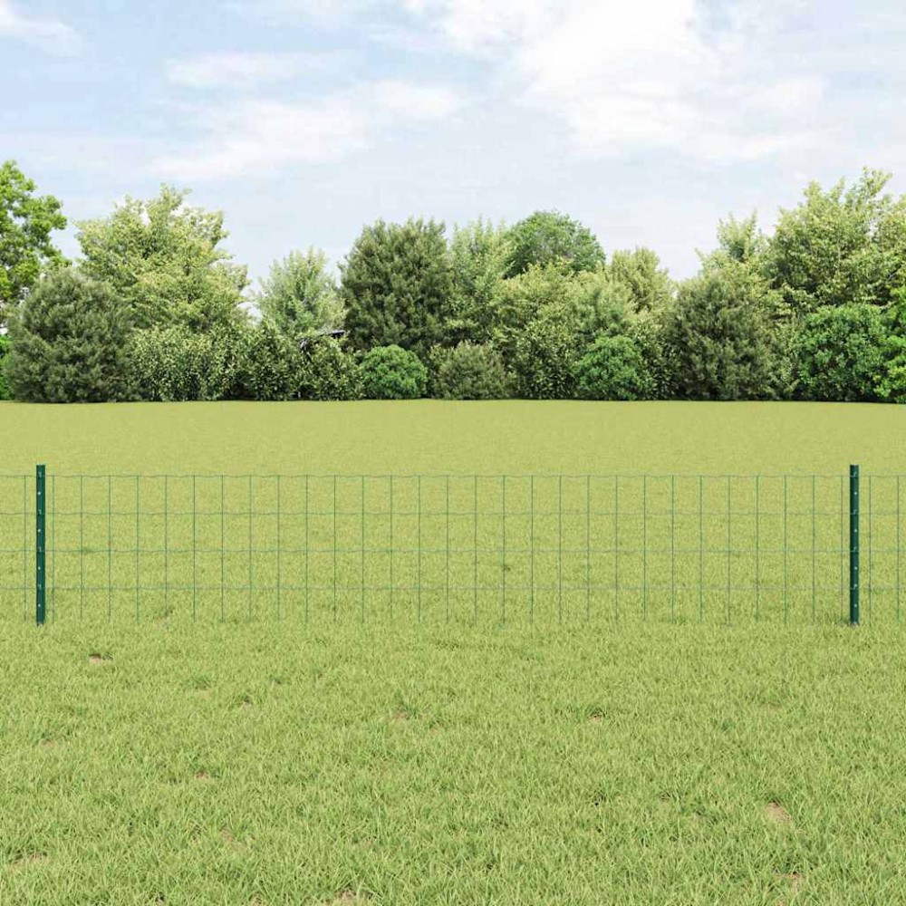 vidaXL Περίφραξη Euro με Στήλη 10 x 0,4 m PVC-Επικαλυμμένο Ατσάλι
