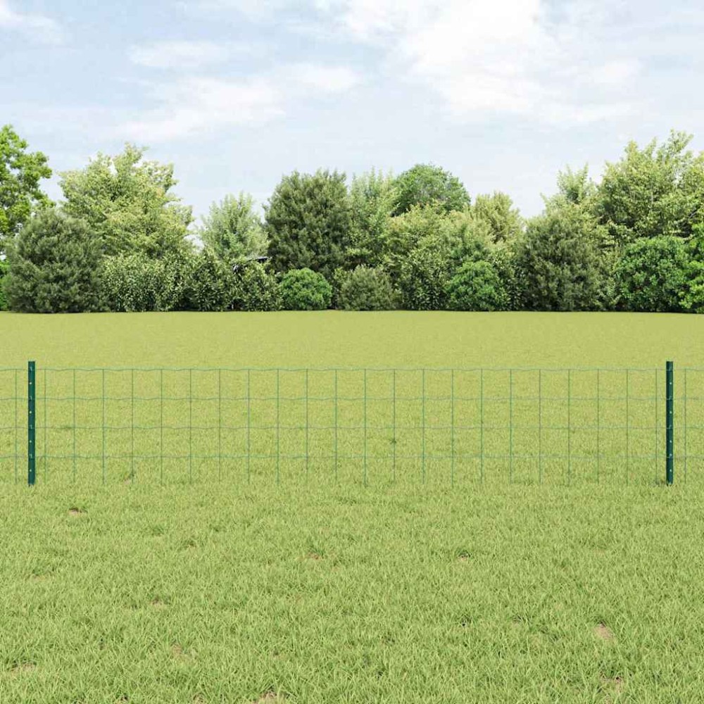 vidaXL Περίφραξη Euro με Στήλη 10 x 0,4 m PVC-Επικαλυμμένο Ατσάλι