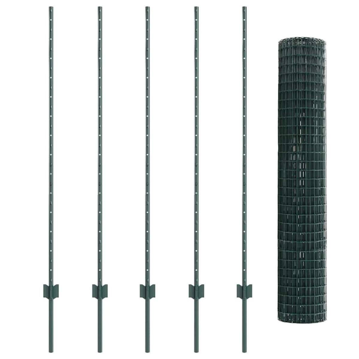 vidaXL Περίφραξη Euro με Στήλη 10 x 1,4 μ PVC-Επικαλυμμένο Ατσάλι