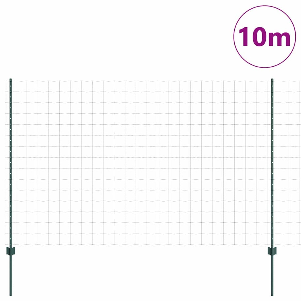 vidaXL Περίφραξη Euro με Στήλη 10 x 1,6 m PVC-Επικαλυμμένο Ατσάλι