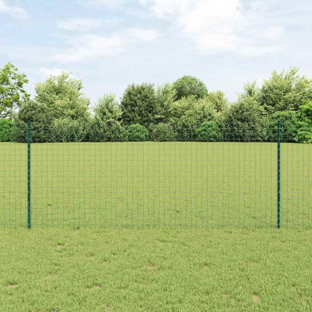 vidaXL Περίφραξη Euro με Στήλη 25 x 1 m PVC-Επικαλυμμένο Ατσάλι Δίχτυ