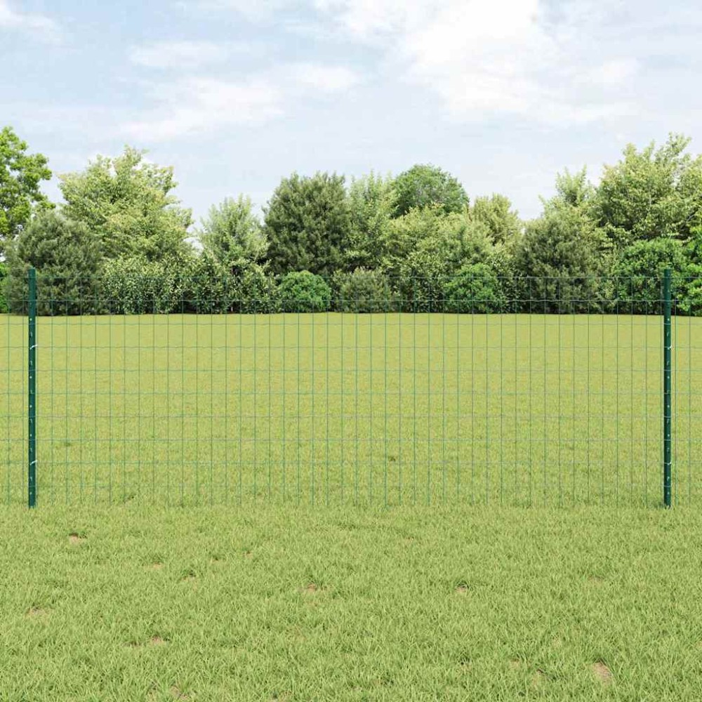 vidaXL Περίφραξη Euro με Στήλη 25 x 0,8 m PVC-Επικαλυμμένο Ατσάλι