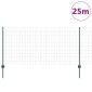 vidaXL Περίφραξη Euro με Στήλη 25 x 1 m PVC-Επικαλυμμένο Ατσάλι Δίχτυ