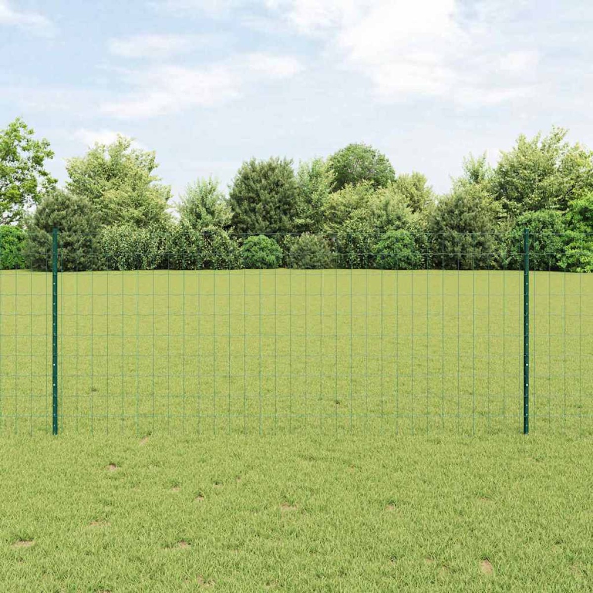 vidaXL Περίφραξη Euro με Στήλη 25 x 1 m PVC-Επικαλυμμένο Ατσάλι Δίχτυ