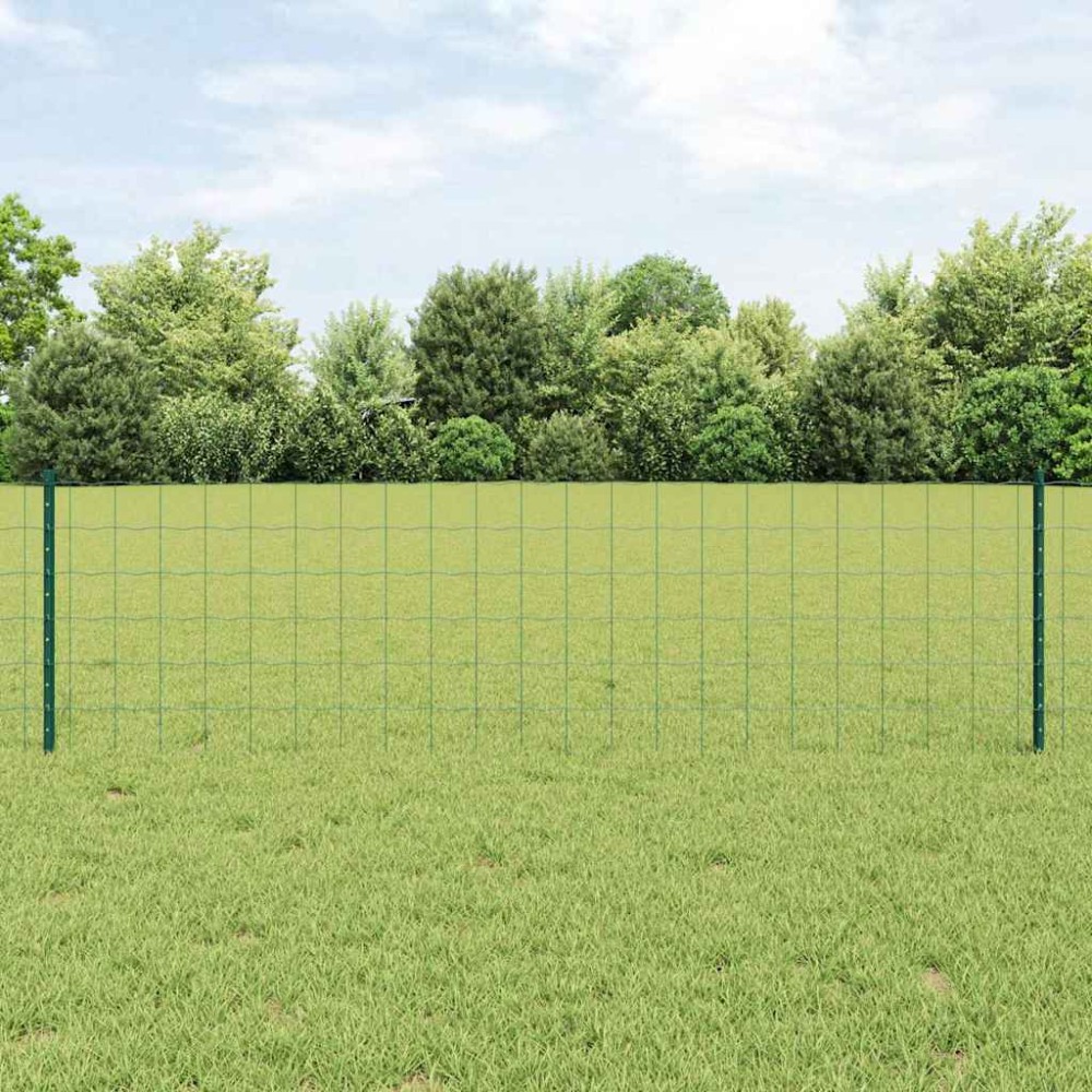 vidaXL Περίφραξη Euro με Στήλη 25 x 0,6 μ PVC-Επικαλυμμένο Ατσάλι