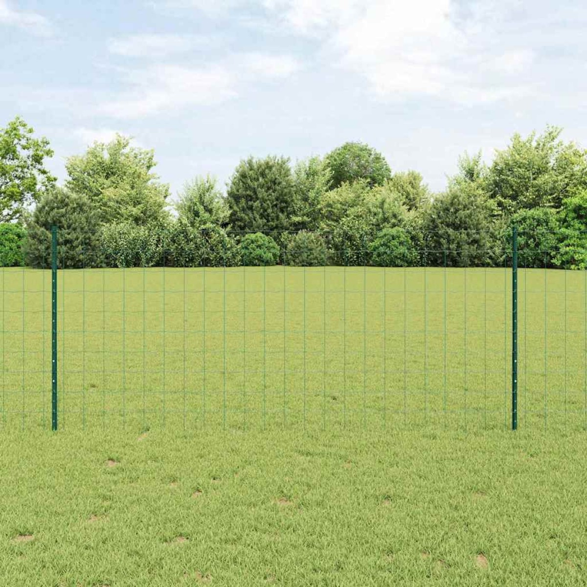 vidaXL Περίφραξη Euro με Στήλη 25 x 1 m PVC-Επικαλυμμένο Ατσάλι Δίχτυ