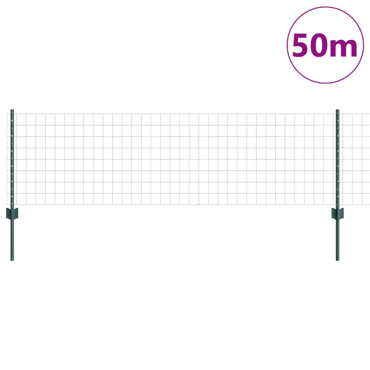 vidaXL Περίφραξη Euro με Στήλη 50 x 0,6 μ PVC-Επικαλυμμένο Ατσάλι