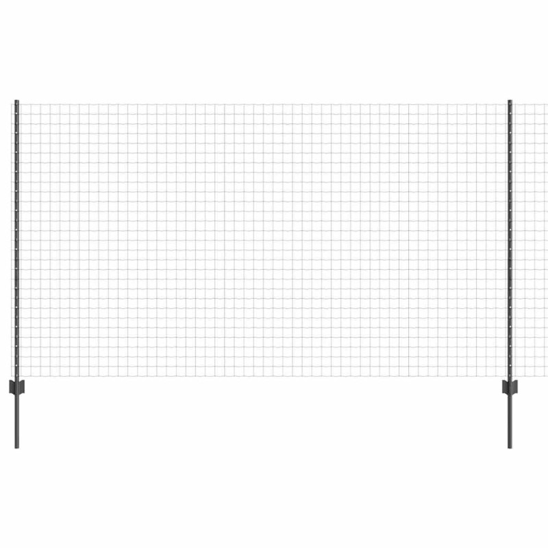 vidaXL Περίφραξη Euro με Στήλη 10 x 1,4 μ PVC-Επικαλυμμένο Ατσάλι Γκρι