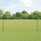 vidaXL Περίφραξη Euro με Στήλη 10 x 1,4 μ PVC-Επικαλυμμένο Ατσάλι Γκρι