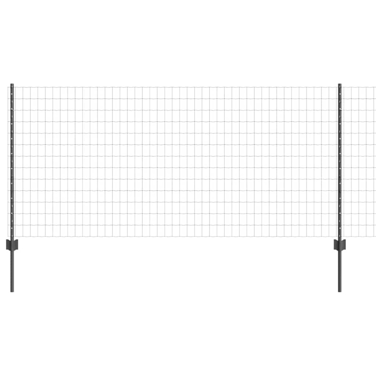 vidaXL Περίφραξη Euro με Στήλη 10 x 1 m PVC-Επικαλυμμένο Ατσάλι Γκρι