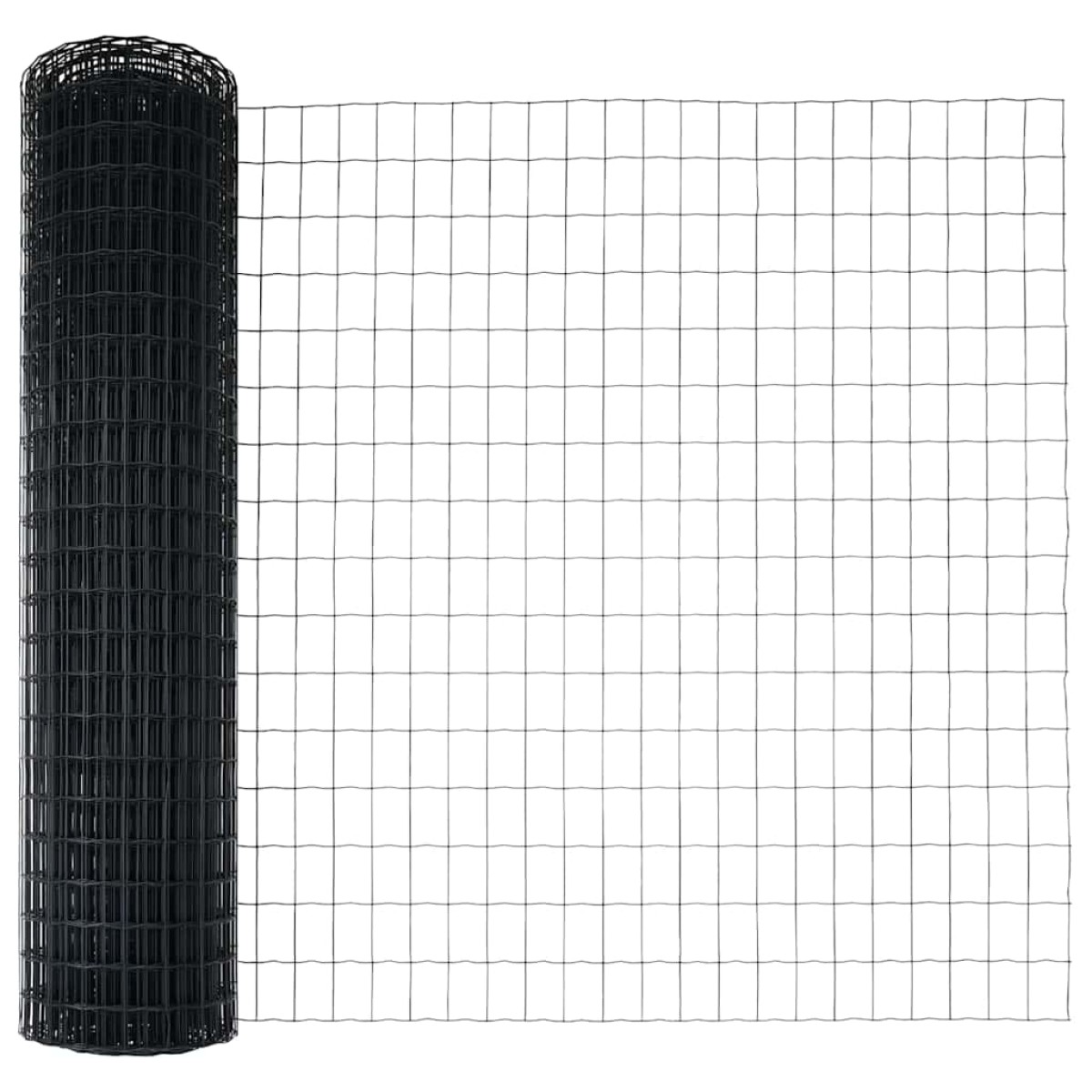 vidaXL Περίφραξη Euro με Στήλη 10 x 1,4 μ PVC-Επικαλυμμένο Ατσάλι Γκρι