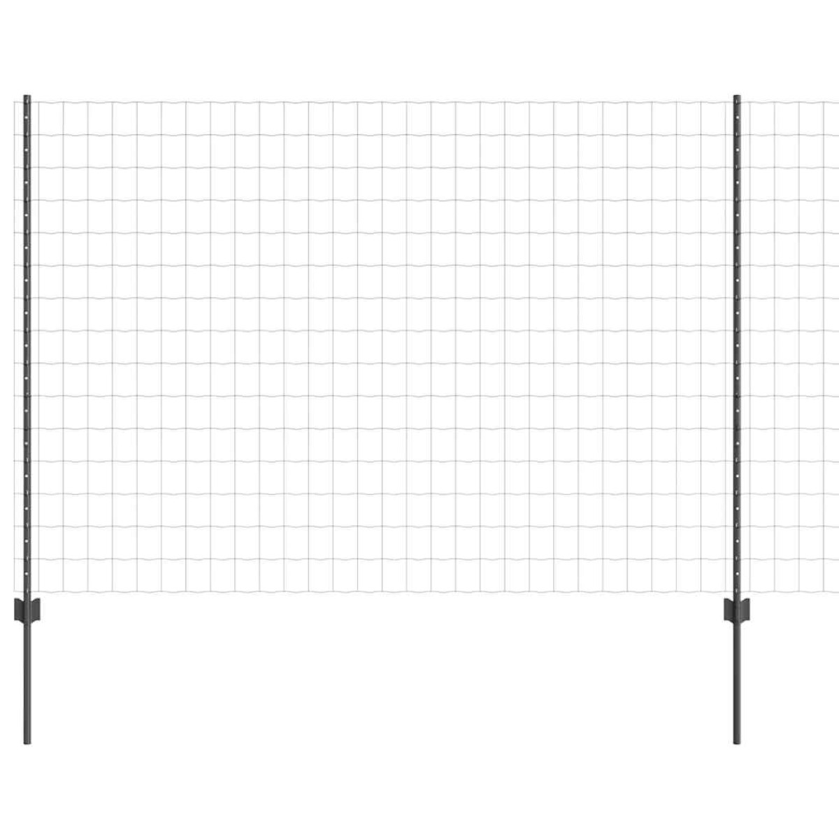 vidaXL Περίφραξη Euro με Στήλη 10 x 1,5 m PVC-Επικαλυμμένο Ατσάλι Γκρι