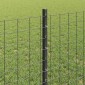 vidaXL Περίφραξη Euro με Στήλη 25 x 0,8 m PVC-Επικαλυμμένο Ατσάλι Γκρι