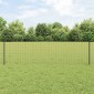 vidaXL Περίφραξη Euro με Στήλη 25 x 0,6 μ PVC-Επικαλυμμένο Ατσάλι Γκρι