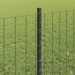 vidaXL Περίφραξη Euro με Στήλη 25 x 0,8 m PVC-Επικαλυμμένο Ατσάλι Γκρι