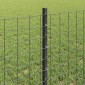 vidaXL Περίφραξη Euro με Στήλη 50 x 0,6 μ PVC-Επικαλυμμένο Ατσάλι Γκρι