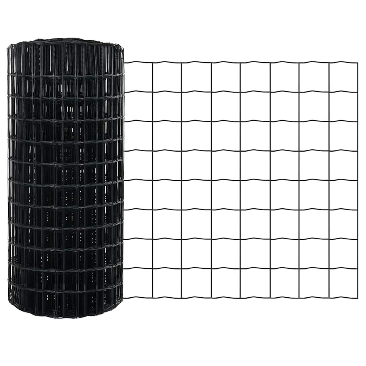vidaXL Περίφραξη Euro με Στήλη 50 x 0,6 μ PVC-Επικαλυμμένο Ατσάλι Γκρι