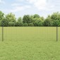 vidaXL Περίφραξη Euro με Στήλη 50 x 0,6 μ PVC-Επικαλυμμένο Ατσάλι Γκρι