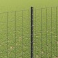 vidaXL Περίφραξη Euro με Στήλη 10 x 1,5 m PVC-Επικαλυμμένο Ατσάλι Γκρι