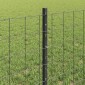 vidaXL Περίφραξη Euro με Στήλη 25 x 0,6 μ PVC-Επικαλυμμένο Ατσάλι Γκρι