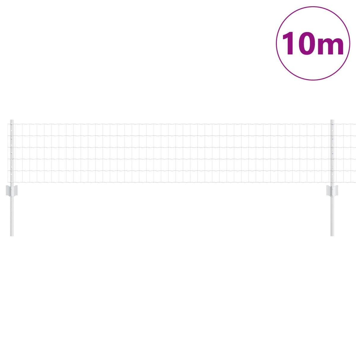 vidaXL Περίφραξη Euro με Στήλη 10 x 0,4 m Γαλβανισμένος Χάλυβας Ασημί