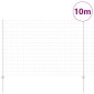 vidaXL Περίφραξη Euro με Στήλη 10 x 1,6 m Γαλβανισμένος Χάλυβας Ασημί