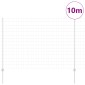 vidaXL Περίφραξη Euro με Στήλη 10 x 1,5 m Γαλβανισμένος Χάλυβας Ασημί