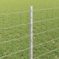 vidaXL Περίφραξη Euro με Στήλη 25 x 0,8 m Γαλβανισμένος Χάλυβας Ασημί