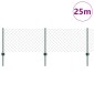 vidaXL Φράχτης αλυσίδας με στήλη 25 x 0,6 μ PVC-Επικαλυμμένο Ατσάλι