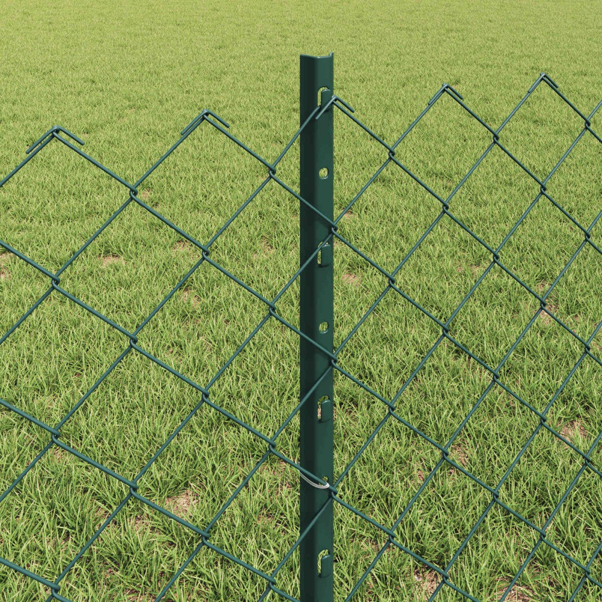 vidaXL Φράχτης αλυσίδας με στήλη 25 x 0,6 μ PVC-Επικαλυμμένο Ατσάλι