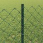 vidaXL Φράχτης αλυσίδας με στήλη 25 x 0,6 μ PVC-Επικαλυμμένο Ατσάλι