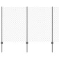 vidaXL Φράχτης αλυσίδας με στήλη 25 x 1,6 μ PVC-Επικαλυμμένο Ατσάλι