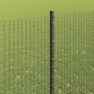 vidaXL Συρματόπλεγμα με Στυλίς 25 x 1,5 m Γαλβανισμένος Χάλυβας Γκρι