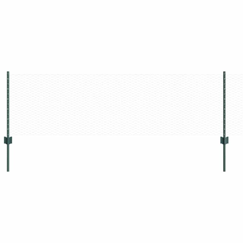 vidaXL Εξαγωνική Φράχτη με Στύλο 10 x 0,6 μ PVC-Επικαλυμμένο Ατσάλι