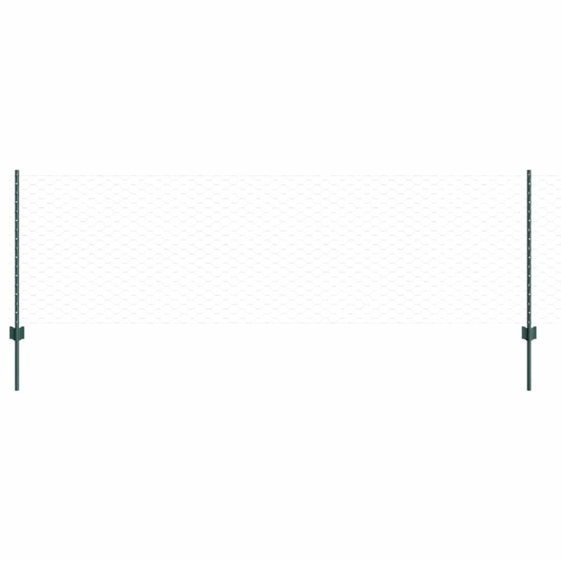 vidaXL Εξαγωνική Φράχτη με Στύλο 10 x 0,8 μ PVC-Επικαλυμμένο Ατσάλι