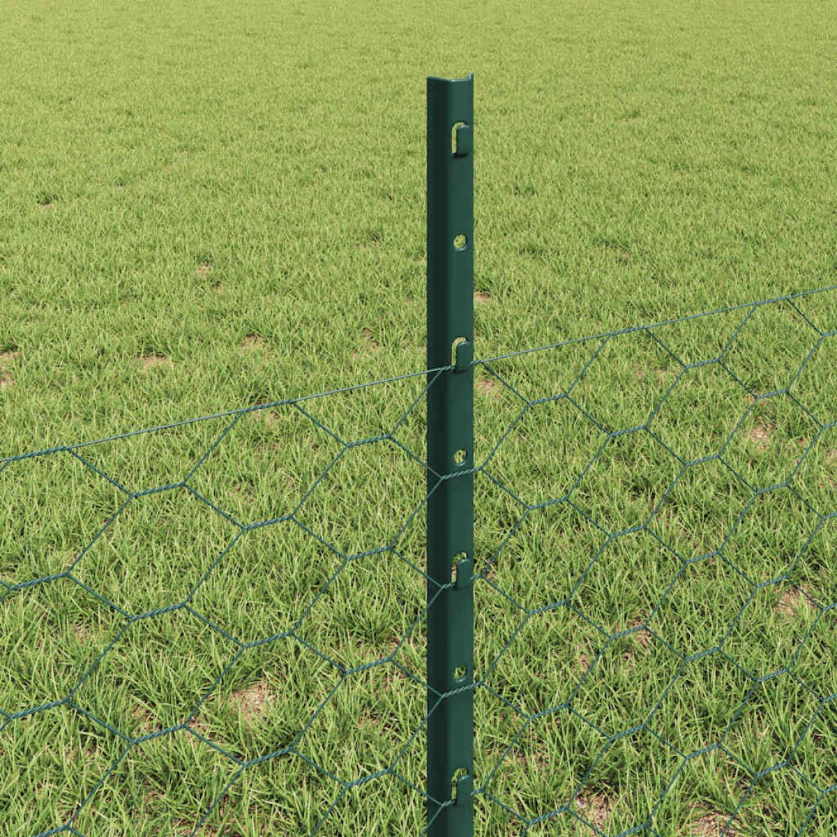 vidaXL Εξαγωνική Φράχτη με Στύλο 25 x 0,5 m PVC-Επικαλυμμένο Ατσάλι