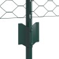vidaXL Εξαγωνική Φράχτη με Στύλο 25 x 0,5 m PVC-Επικαλυμμένο Ατσάλι