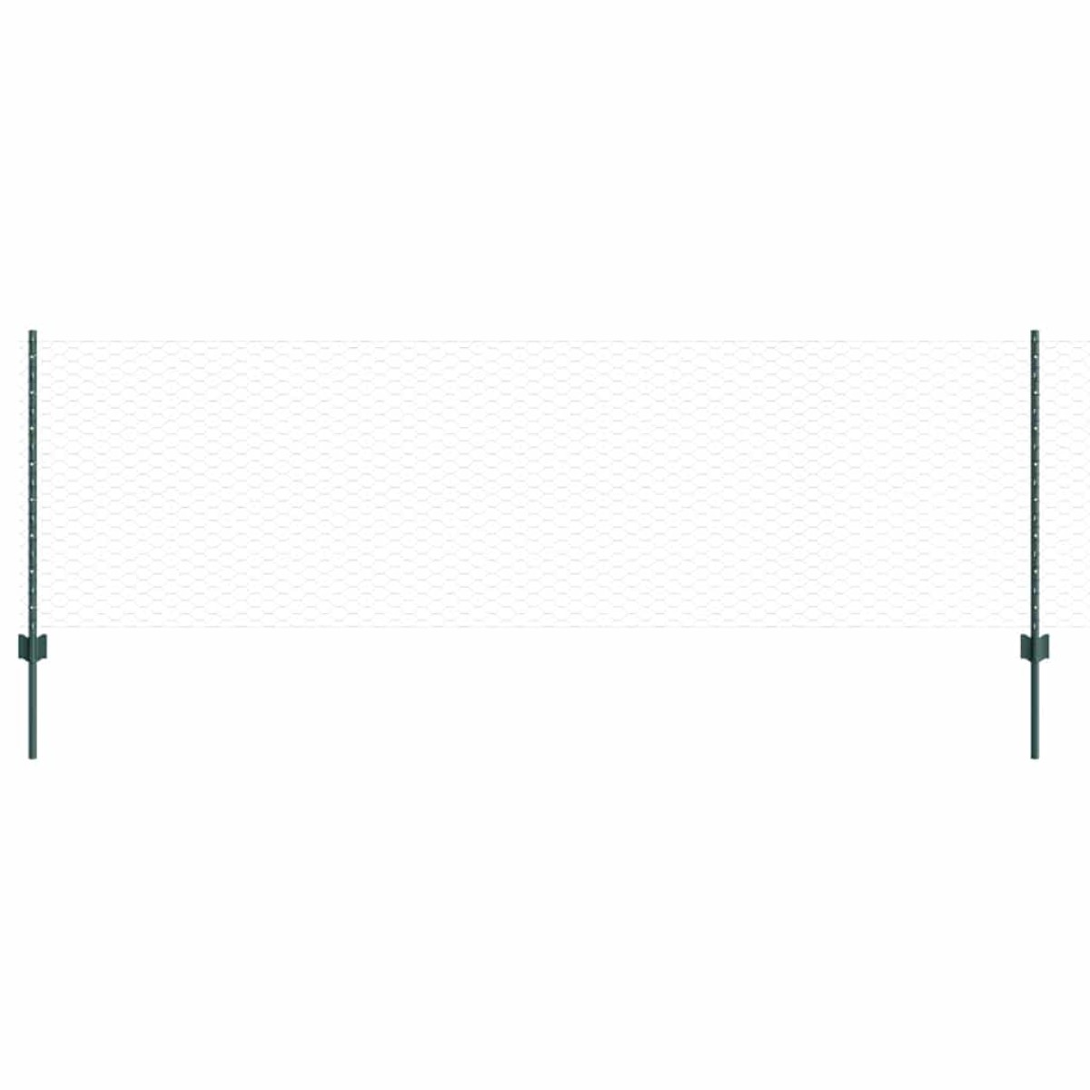 vidaXL Εξαγωνική Φράχτη με Στύλο 25 x 0,8 m PVC-Επικαλυμμένο Ατσάλι