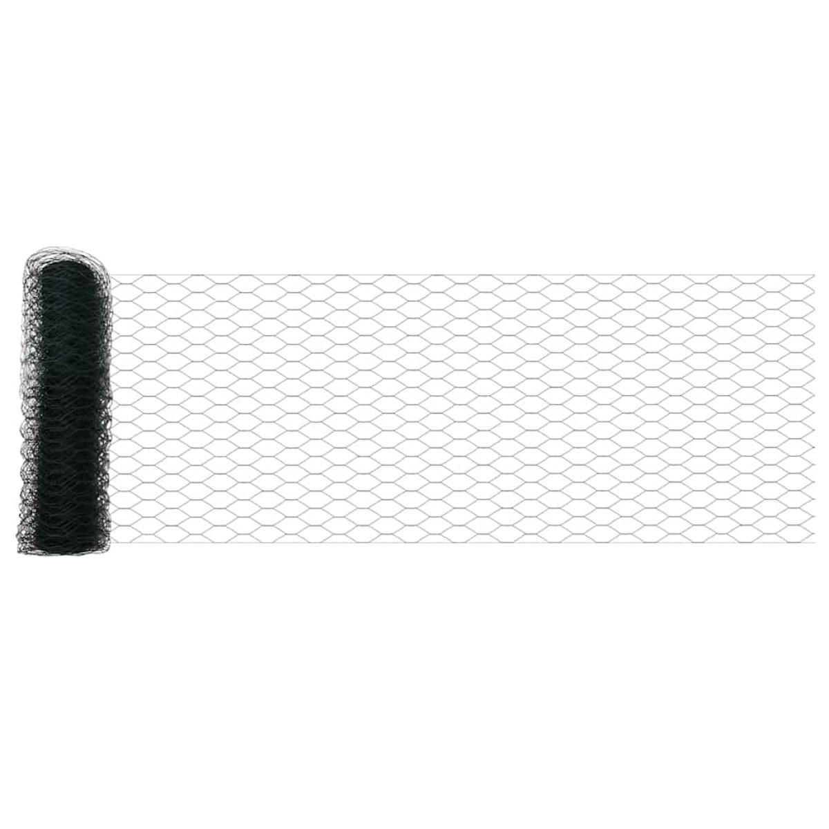 vidaXL Εξαγωνική Φράχτη με Στύλο 25 x 0,8 m PVC-Επικαλυμμένο Ατσάλι