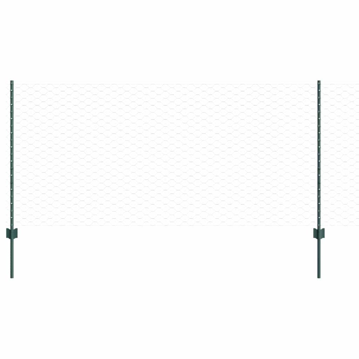 vidaXL Εξαγωνική Φράχτη με Στύλο 25 x 1 m PVC-Επικαλυμμένο Ατσάλι
