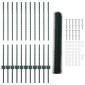 vidaXL Εξαγωνική Φράχτη με Στύλο 25 x 1 m PVC-Επικαλυμμένο Ατσάλι
