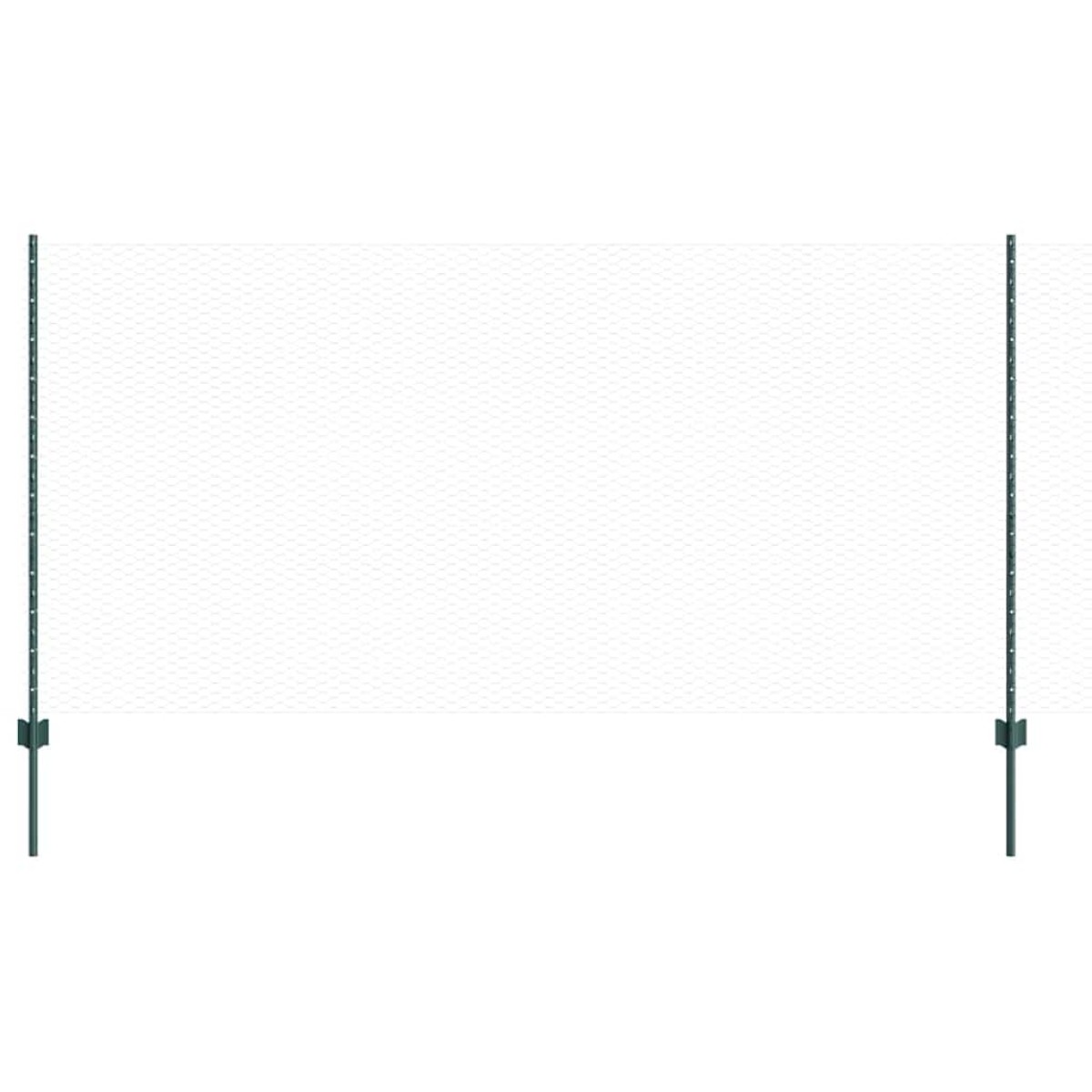 vidaXL Εξαγωνική Φράχτη με Στύλο 25 x 1,2 μ PVC-Επικαλυμμένο Ατσάλι