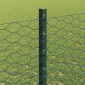vidaXL Εξαγωνική Φράχτη με Στύλο 25 x 1,2 μ PVC-Επικαλυμμένο Ατσάλι