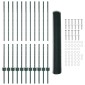 vidaXL Εξαγωνική Φράχτη με Στύλο 25 x 1,2 μ PVC-Επικαλυμμένο Ατσάλι
