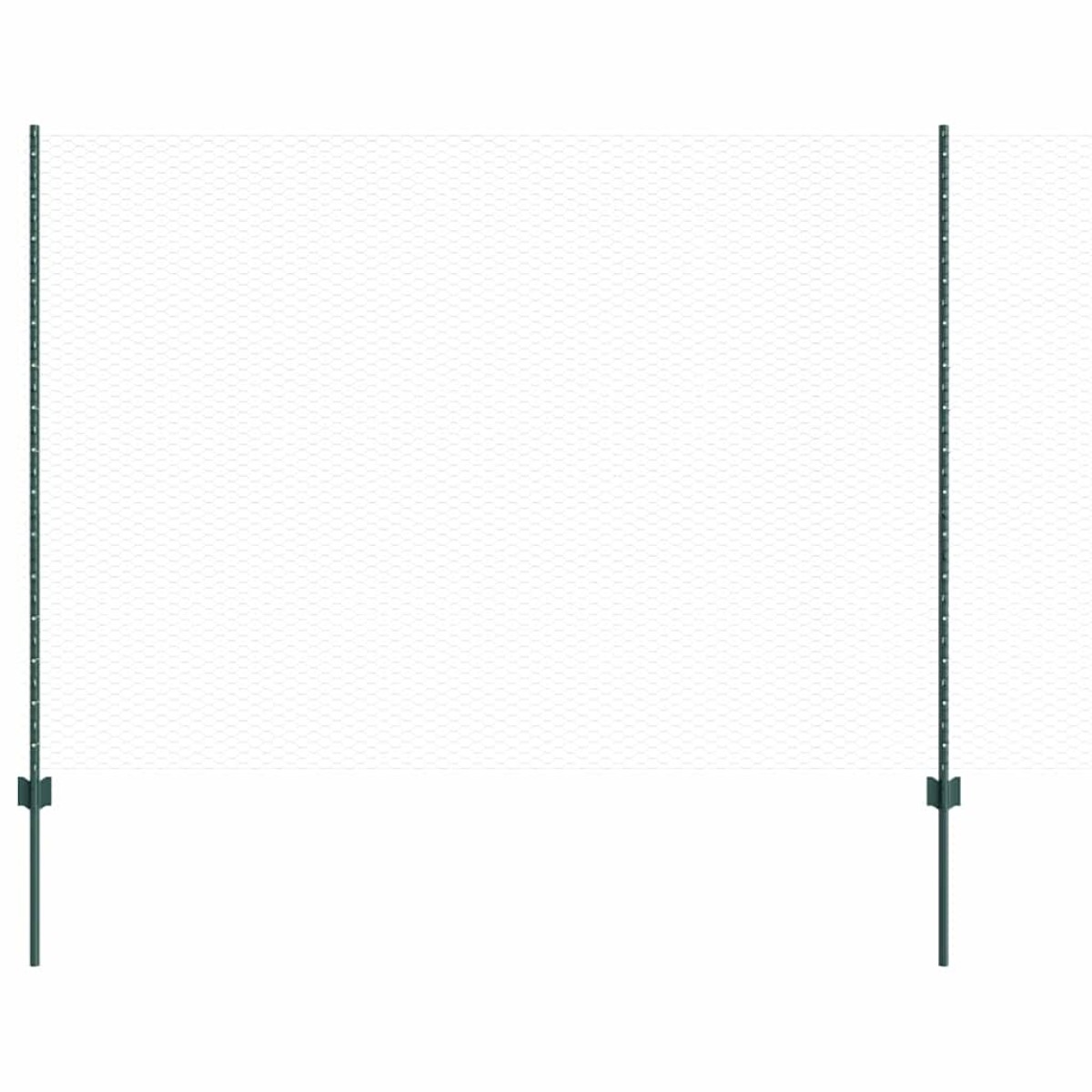 vidaXL Εξαγωνική Φράχτη με Στύλο 25 x 1,5 m PVC-Επικαλυμμένο Ατσάλι