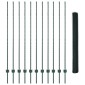 vidaXL Εξαγωνική Φράχτη με Στύλο 25 x 1,5 m PVC-Επικαλυμμένο Ατσάλι